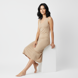 Lange huidskleurige onderjurk