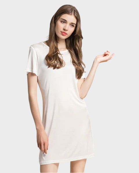 Witte zijden onderjurk Wit / M