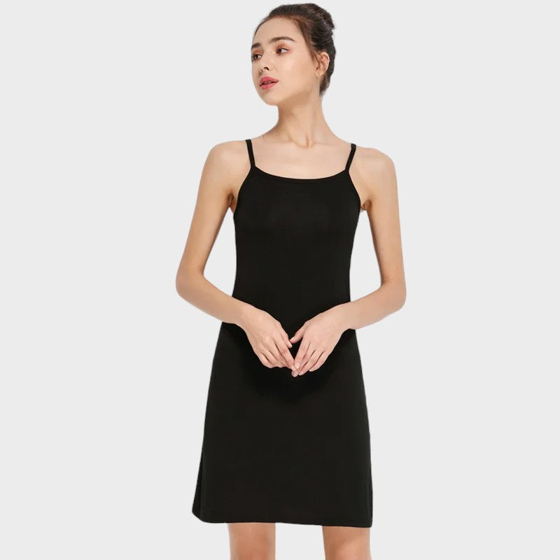 Zwarte antistatische onderjurk