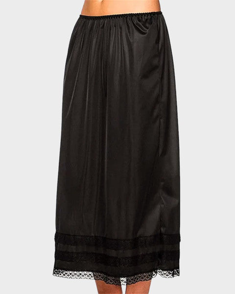 Zwarte onderrok onder jurk Zwart / L (69cm)